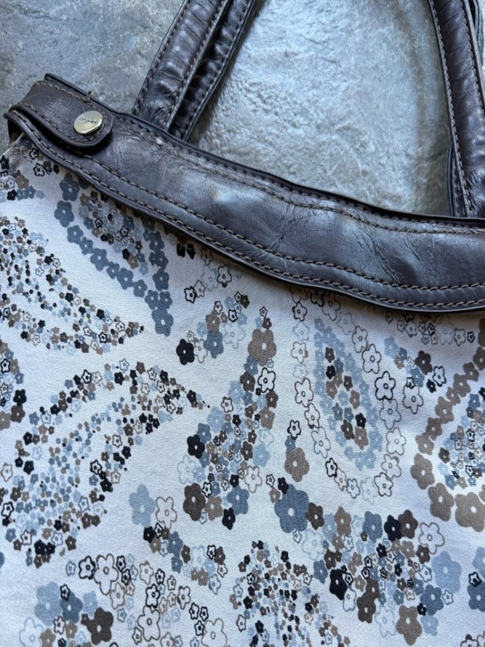 Thirty-One Skirt Purse Brown Hobo Bag & Paisley Interchangeable Cover Set - Picture 6 of 6